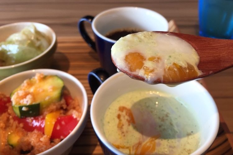 ブルーカフェ石垣島のゴーヤの冷製茶碗蒸し