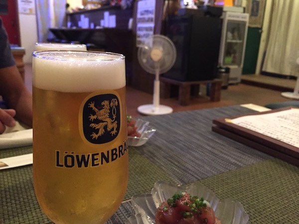 石垣島の鮮魚イタリアンあわ屋のビール
